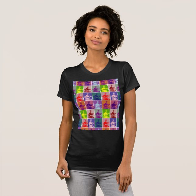 Jane Austen pop art colorful  T-Shirt (Front Full)