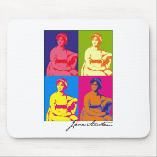Jane Austen Pop Art Mouse Pad