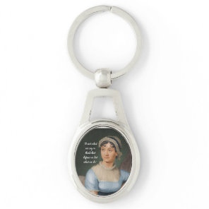 Jane Austen portrait and quote Keychain