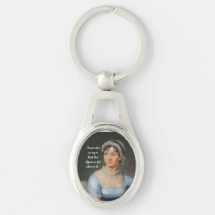 Jane Austen portrait and quote Keychain