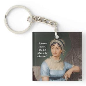Jane Austen portrait and quote Keychain