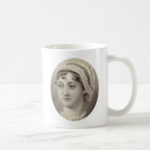 Jane Austen Portrait and Quote Nothing but tea Coffee Mug