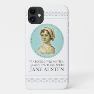 Jane Austen Portrait and Quote on Reading Case-Mat iPhone 11 Case