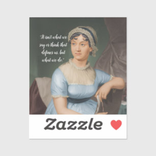 Jane Austen portrait and quote Sticker