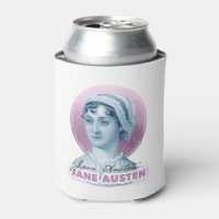 Jane Austen Portrait and Signature Pink