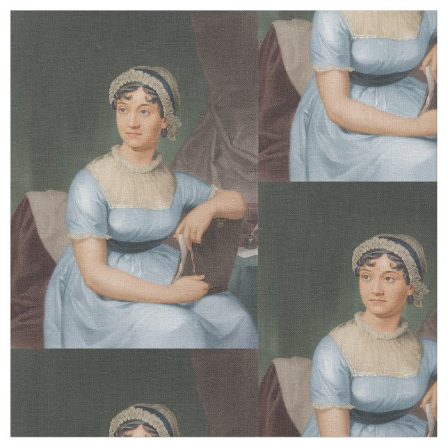 Jane Austen Portrait Fabric (Close Up)