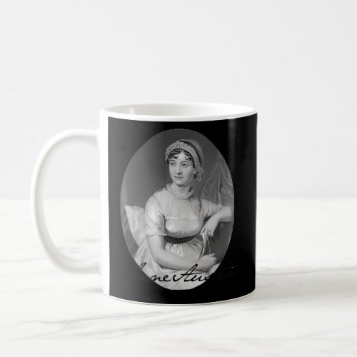 Jane Austen Portrait Signature Quotes Literary Coffee Mug