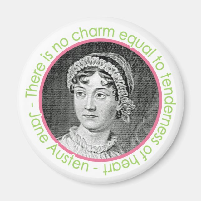 Jane Austen Portrait With Quote Magnet (Front)