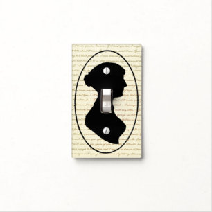 Jane Austen Portrait with Quotes from Books Light Switch Cover
