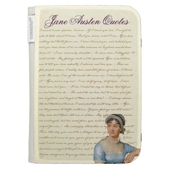 Jane Austen Portrait with Quotes Kindle Case
