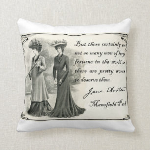 Jane Austen: Pretty Women Throw Pillow