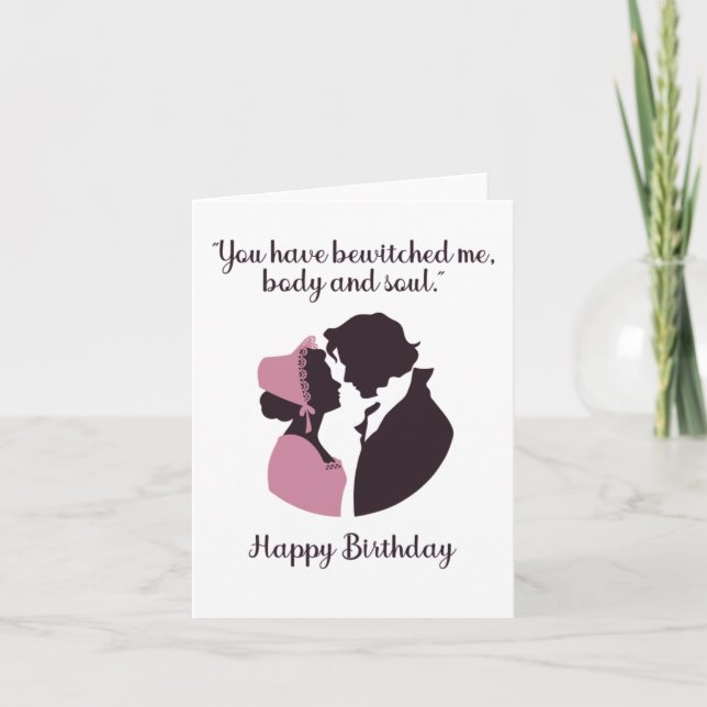 Jane Austen Pride and Prejudice Birthday  Card (Front)