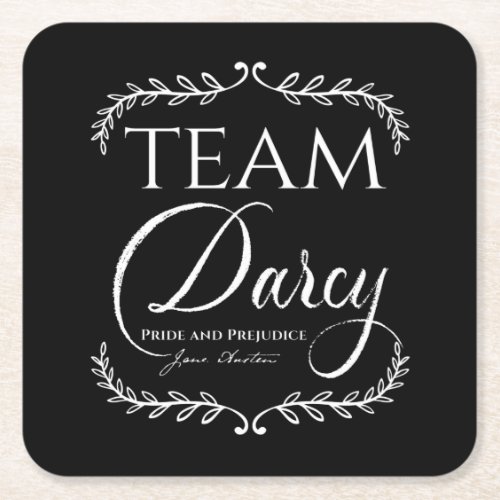 Jane Austen Pride and Prejudice Darcy Gift Gift Bo Square Paper Coaster