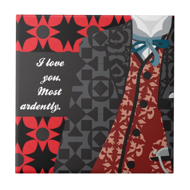 Jane Austen Pride and Prejudice gift "Mr. Darcy" Tile (Front)