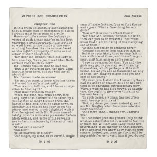 Jane Austen Pride and Prejudice Literature Quote Duvet Cover