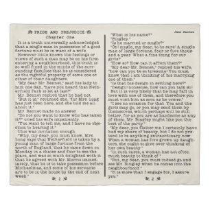 Jane Austen Pride and Prejudice Literature Quote Duvet Cover