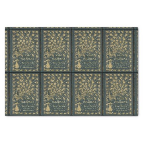 Jane Austen Pride and Prejudice Peacock Book Cover Tissue Paper