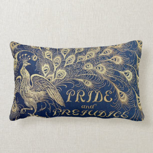 Jane Austen Pride and Prejudice Peacock Lumbar Lumbar Pillow