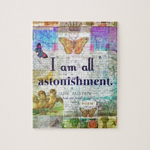 Jane Austen Pride and Prejudice Quote Jigsaw Puzzle