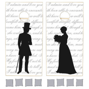 Jane Austen Pride And Prejudice Themed Cornhole Set