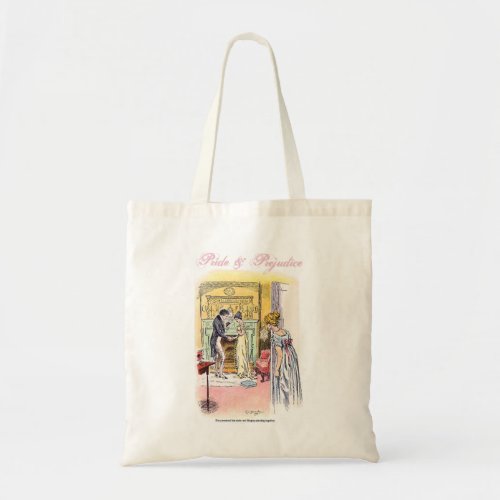 Jane Austen Pride  Prejudice Jane and Bingley Tote Bag