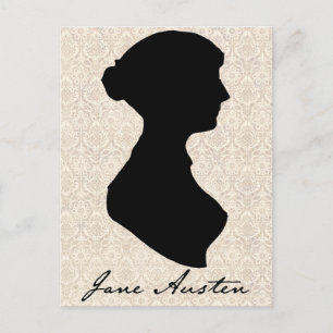 Jane Austen profile silhouette Postcard