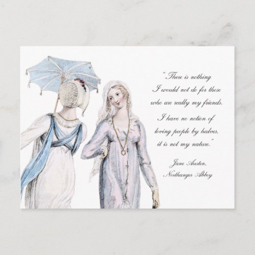 Jane Austen Quotation Friends Friendship Postcard
