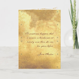 Jane Austen Quote Birthday Card CUSTOMIZED