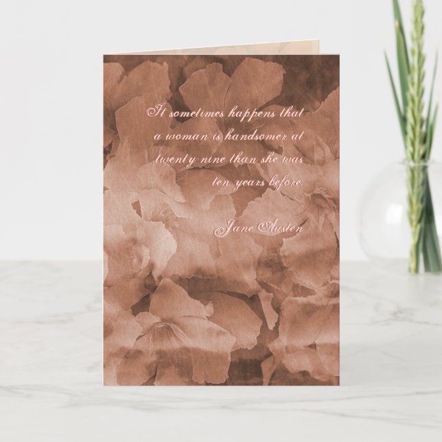 Jane Austen Quote Birthday Card CUSTOMIZED (Front)