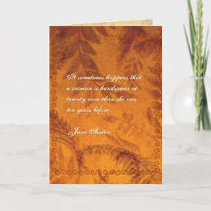 Jane Austen Quote Birthday Card CUSTOMIZED