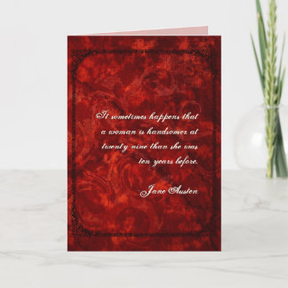 Jane Austen Quote Birthday Card CUSTOMIZED