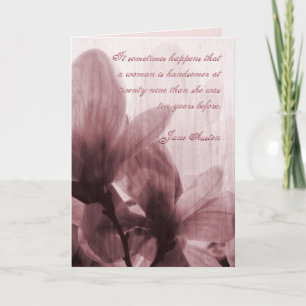 Jane Austen Quote Birthday Card CUSTOMIZED
