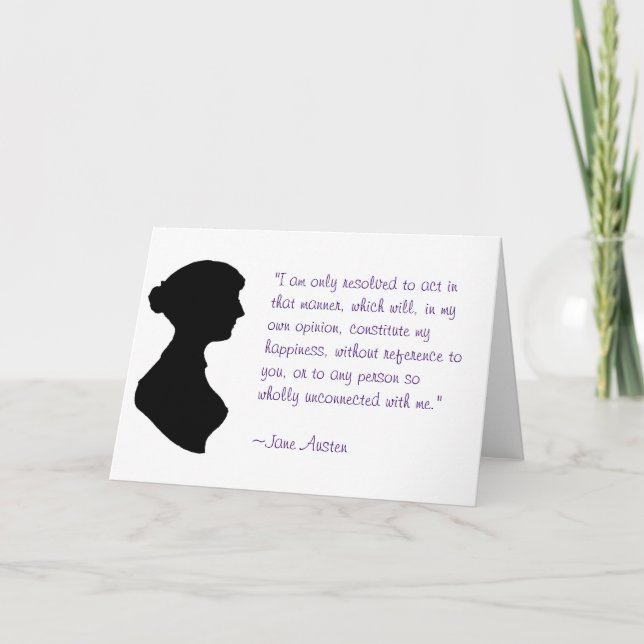 Jane Austen Quote Card (Front)
