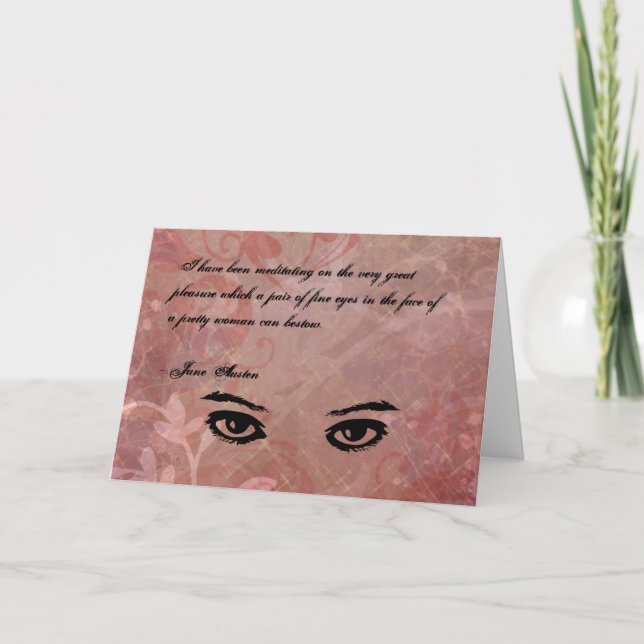 Jane Austen Quote Greeting Card CUSTOMIZED (Front)