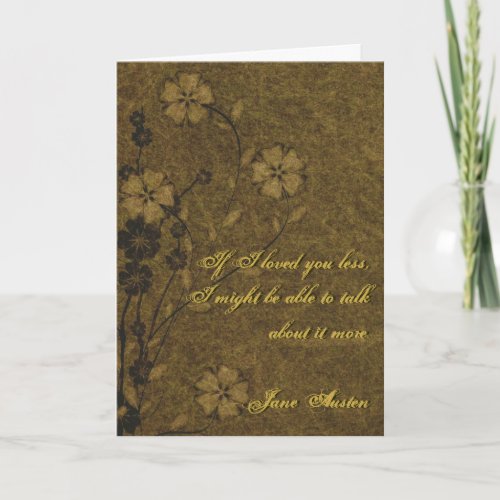 Jane Austen Quote Greeting Card CUSTOMIZED
