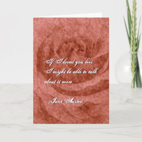 Jane Austen Quote Greeting Card CUSTOMIZED