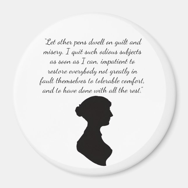 Jane Austen quote Magnet (Front)