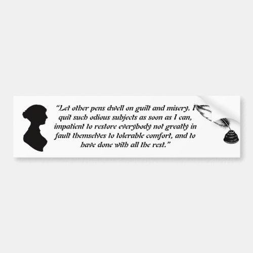 Jane Austen quote Magnet Bumper Sticker