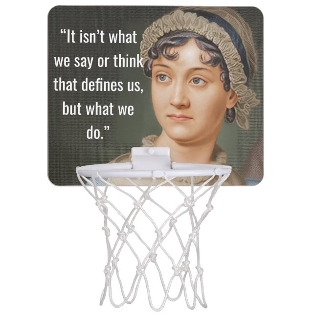 Jane Austen Quote Mini Basketball Hoop (Front)