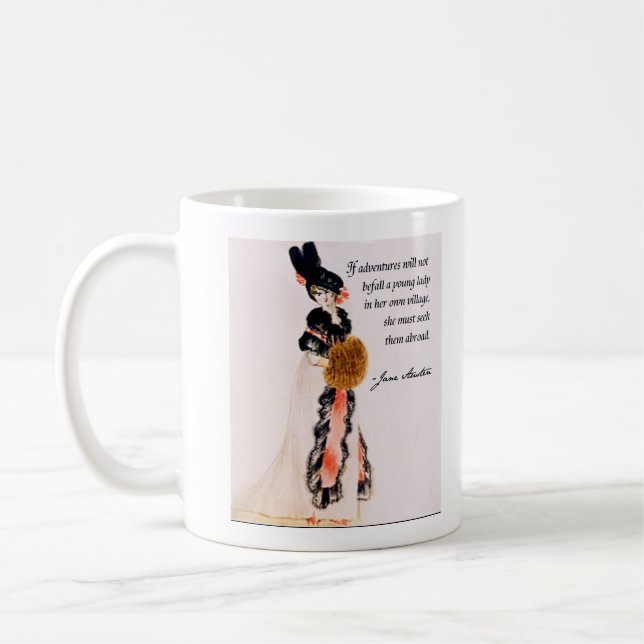 Jane Austen Quote Mug (Left)