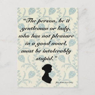 Jane Austen Quote on Books Postcard