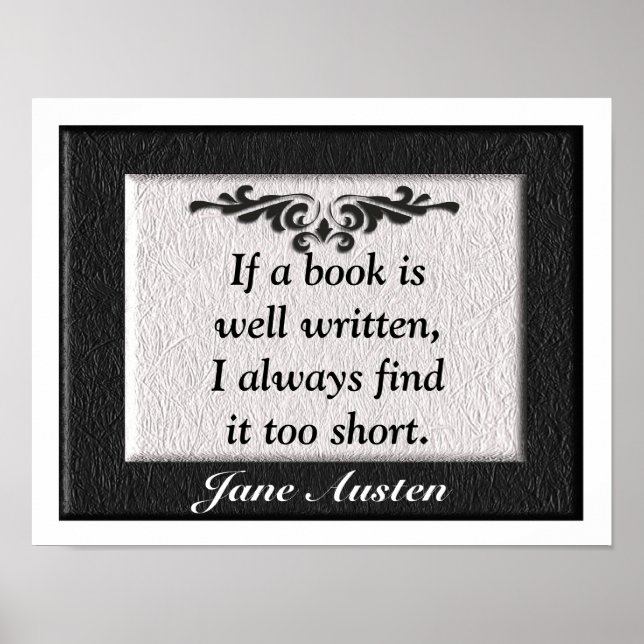Jane Austen Quote Poster (Front)