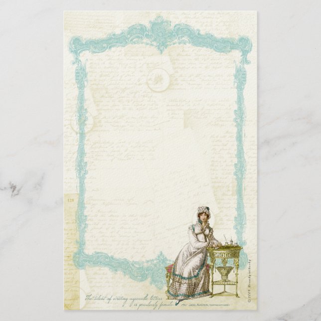 Jane Austen Quote Stationery III (Front)