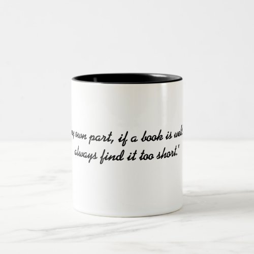 Jane Austen Quote Two_Tone Coffee Mug