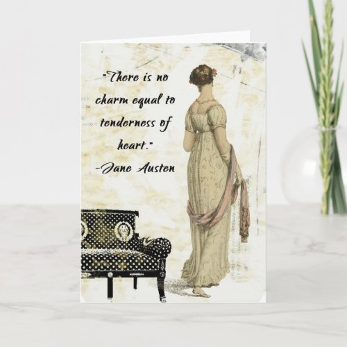 Jane Austen Regency Inspired Design Card