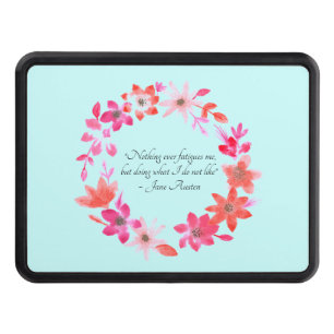 Jane Austen Self-Care Quote – Mansfield Park Hitch Cover