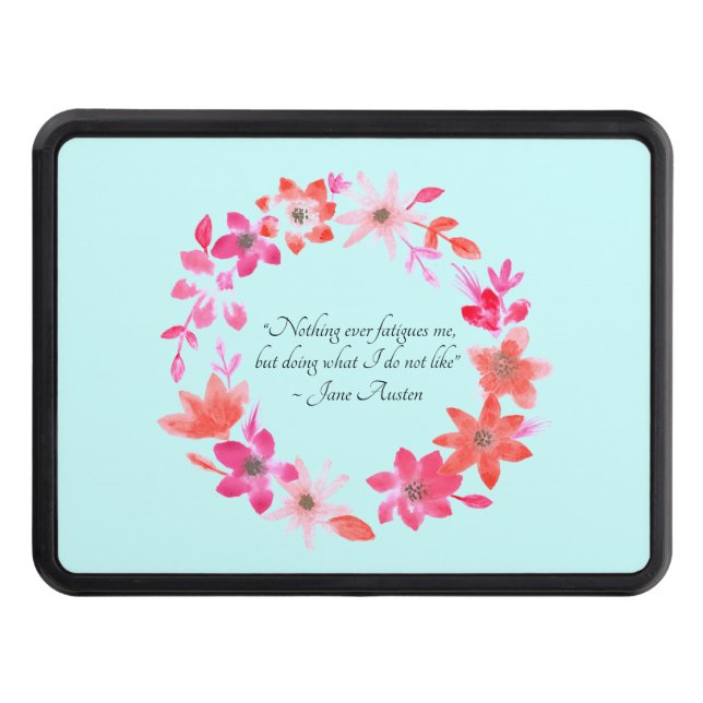 Jane Austen Self-Care Quote – Mansfield Park  Hitch Cover (Front)