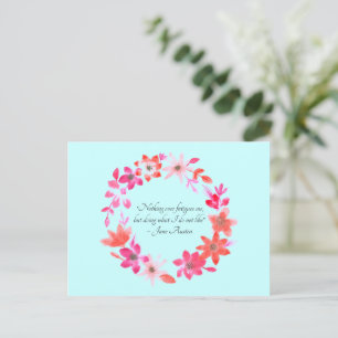 Jane Austen Self-Care Quote – Mansfield Park Holiday Postcard