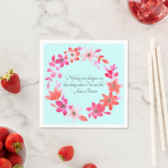 Jane Austen Self-Care Quote – Mansfield Park  Napkins (Insitu)