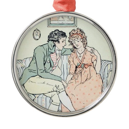 Jane Austen Sense and Sensibility Christmas Metal Ornament